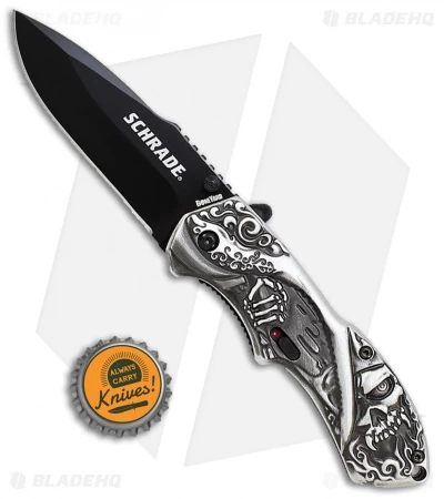Schrade Boneyard Series Reaper MAGIC Spring Assisted Knife (3.25" Black) 4 Schrade Boneyard Series Reaper MAGIC Spring Assisted Knife (3.25" Black) - Image 2