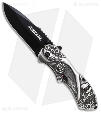 Schrade Boneyard Series Reaper MAGIC Spring Assisted Knife (3.25" Black) 3 Schrade Boneyard Series Reaper MAGIC Spring Assisted Knife (3.25" Black)