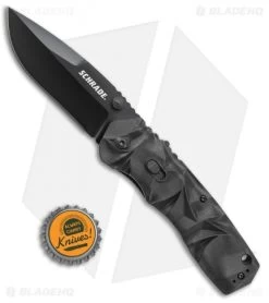 Schrade MAGIC Dual Action Spring Assisted Knife Black (3.375" Black) SCHA12B -Buck Knives Store Schrade MAGIC Dual Action SA Black Black SCHA12B BHQ 61996 jr bottlecap