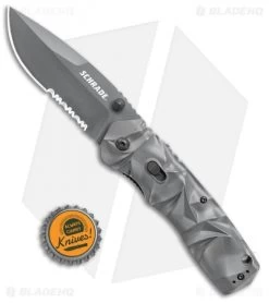 Schrade MAGIC Dual Action Spring Assisted Knife Gray (3.375" Gray Serr) SCHA12S -Buck Knives Store Schrade MAGIC Dual Action SA Gray Gray Serr SCHA12S jr bottlecap 1