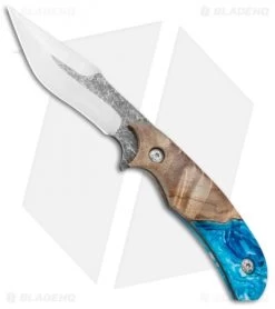 Skelton Bladeworks HellRaiser V2 Fixed Blade Maple Hybrid Blue (4.13" Two-Tone)