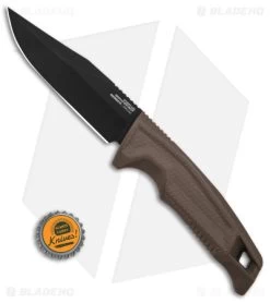 SOG Recondo FX Fixed Blade Knife Flat Dark Earth GRN (4.6" Black) -Buck Knives Store Sog RecondoFX FBK Flat Dark Earth GRN 4in Black BHQ 140879 td size