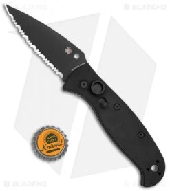 Spyderco Autonomy 2 Automatic Knife Black G-10 (3.5" Black Full Serr LC200N) -Buck Knives Store Spyderco Autonomy 2 Auto Black G 10 Black Full Serr C165GSBBK2 BHQ 116294 jr bottlecap