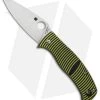 Spyderco Caribbean Compression Lock Knife Black/Yellow G-10 (Satin) C217GP
