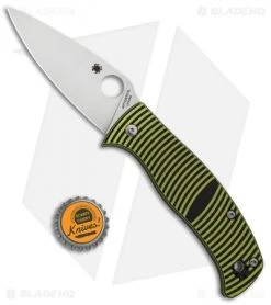 Spyderco Caribbean Compression Lock Knife Black/Yellow G-10 (Satin) C217GP -Buck Knives Store Spyderco Caribbean Compression Lock Black Yellow G 10 Satin C217GP BHQ 67330 jr bottlecap