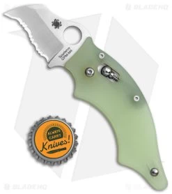 Spyderco M4 Exclusive Dodo Knife Natural G-10 (2" Satin Full Serr) C80GM4S -Buck Knives Store Spyderco M4 Dodo Knife Natural G 10 Satin Full Serr BHQ 112205 jr bottlecap