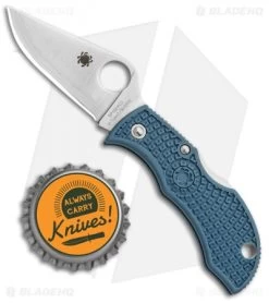 Spyderco Manbug Sprint Run Lockback Knife Blue FRN (1.95" Satin V-Toku2) MBBLPE -Buck Knives Store Spyderco Manbug Sprint Run LB Blue FRN Satin V Toku2 MBBLPE BHQ 78710 jr bottlecap