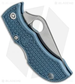 Spyderco Manbug Sprint Run Lockback Knife Blue FRN (1.95" Satin V-Toku2) MBBLPE -Buck Knives Store Spyderco Manbug Sprint Run LB Blue FRN Satin V Toku2 MBBLPE BHQ 78710 jr side