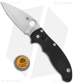 Spyderco Manix 2 Knife Black G-10 83mm (3.375" Matte Satin) C101GP2 -Buck Knives Store Spyderco Manix 2 Black G 10 Matte Satin C101GP2 BHQ 4387 jr bottlecap