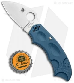 Spyderco Meerkat Sprint Run Knife Blue FRN (2" Satin V-Toku2) C64PBLE -Buck Knives Store Spyderco Meerkat Sprint Run Blue FRN Satin C64PBLE BHQ 93648 jr bottlecap