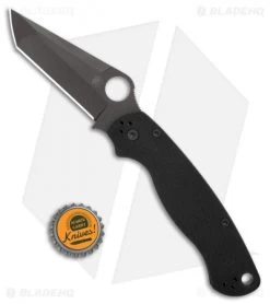 Spyderco Paramilitary 2 Exclusive Tanto Compression Lock Knife G-10 (3.4" Black) -Buck Knives Store Spyderco Paramilitary 2 Tanto Compression Lock G 10 Black Exclusive C81GPTBK2 BHQ 99612 jr bottlecap