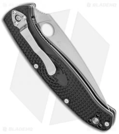 Spyderco Resilience Lightweight Liner Lock Knife Black FRN (4.25" Satin Serr) 8 Spyderco Resilience Lightweight Liner Lock Knife Black FRN (4.25" Satin Serr) -Buck Knives Store Spyderco Resilience Lightweight LL Black FRN Satin Serr C142PSBK BHQ 125849 jr side