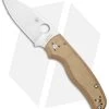 Spyderco Shaman Compression Lock Knife Brown Micarta (3.6" Satin Z-Wear) -Buck Knives Store Spyderco Shaman Compression Lock Brown Micarta Satin Z Wear C229MPZW BHQ 112415 jr