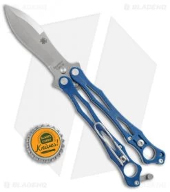 Spyderco SmallFly Blue G10 Butterfly Knife Balisong Flipper B02GPBL *Collection* -Buck Knives Store Spyderco Smallfly blue G10 butterfly knife balisong flipper B02GPBL BHQ 8984 er size