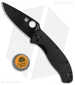 Spyderco Tenacious Folding Knife Carbon Fiber/G-10 (3.375" Black) C122CFBBKP -Buck Knives Store Spyderco Tenacious CF G 10 Black C122CFBBKP BHQ 76657 jr bottlecap 2