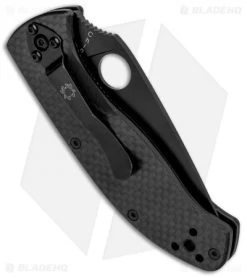 Spyderco Tenacious Folding Knife Carbon Fiber/G-10 (3.375" Black) C122CFBBKP -Buck Knives Store Spyderco Tenacious CF G 10 Black C122CFBBKP BHQ 76657 jr side 2