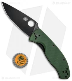 Spyderco Tenacious Liner Lock Knife Green G-10 (3.39" Black) C122GPBGR -Buck Knives Store Spyderco Tenacious LL G 10 Green Black C122GPSBGR BHQ 61868 jr bottlecap 2