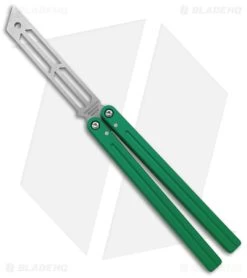Squid Industries Triton Butterfly Balisong Trainer Green V2 (Stonewash Trainer)