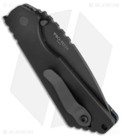 Strider + Pro-Tech SnG Automatic Unique Micarta Starry Night (3.5" Black S45VN) -Buck Knives Store Strider Pro Tech Custom SnG Auto Unique Micarta Starry Night DLC BHQ 144719 jr side