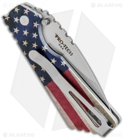 Strider + Pro-Tech PT Automatic Knife Custom PK Ano Vintage USA Flag (2.75" SW ) 5 Strider + Pro-Tech PT Automatic Knife Custom PK Ano Vintage USA Flag (2.75" SW ) - Image 3