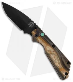 Strider + Pro-Tech SnG Automatic Knife Brown/Tan Grain Micarta (3.5" Black)