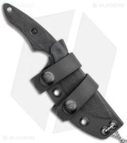 TOPS Knives 3 Pointer Fixed Blade Knife Black Canvas Micarta (3.13" Black) -Buck Knives Store TOPS Knives 3 Pointer Black Canvas Black BHQ 115749 jr sheath