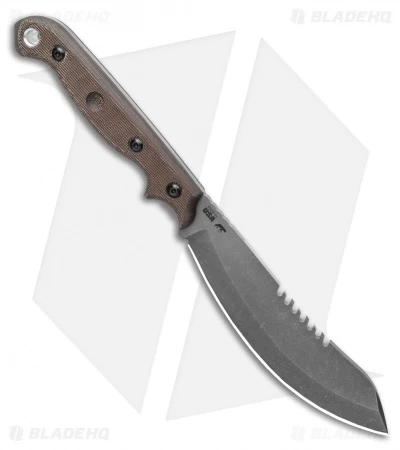 TOPS Knives Brush Wolf Fixed Blade Knife Green Micarta (6.5" Acid SW) 4 TOPS Knives Brush Wolf Fixed Blade Knife Green Micarta (6.5" Acid SW) - Image 2