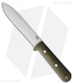 Bark River Kephart Fixed Blade Knife Green Canvas Micarta (5.125" Satin CPM-4V)