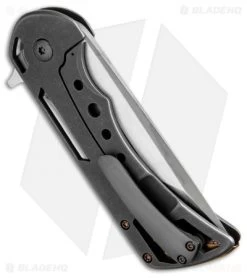 Barrett Custom Honor Tanto Frame Lock Knife Gray Titanium (3.5" Hamon) -Buck Knives Store barrett custom tanto dl sdie