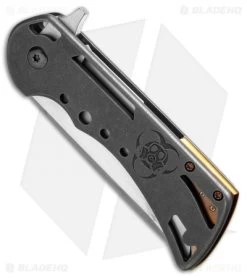 Barrett Custom Honor Tanto Frame Lock Knife Gray Titanium (3.5" Hamon) -Buck Knives Store barrett custom tanto dl spine