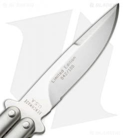 Rare Vintage Benchmade 30-SPL LE Bali-Song Butterfly Knife (3.5" Satin) #42 -Buck Knives Store benchmade 30 spl balisong special 042 blade cm