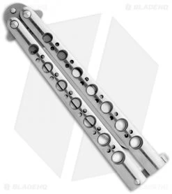 Benchmade 42 Balisong Knife Titanium Butterfly Knife T-Latch (Plain) BM42 -Buck Knives Store benchmade 42 bali song t latch butterfly closed