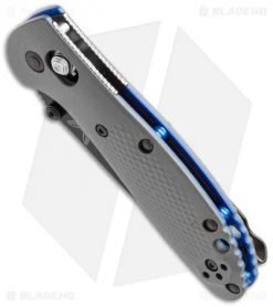 Benchmade Mini Griptilian AXIS Lock Knife Gray/Blue G-10 (2.91" Black) 556BK-1 7 Benchmade Mini Griptilian AXIS Lock Knife Gray/Blue G-10 (2.91" Black) 556BK-1 -Buck Knives Store benchmade 556sbk 1 bottom cm
