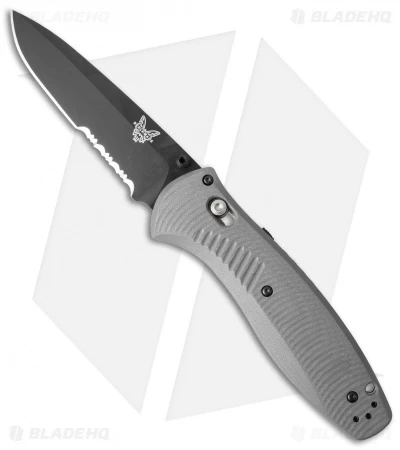 Benchmade Barrage AXIS-Assist Knife Gray G-10 (3.6" Black Serr) 580SBK-2 3 Benchmade Barrage AXIS-Assist Knife Gray G-10 (3.6" Black Serr) 580SBK-2