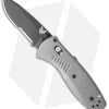 Benchmade Mini Barrage AXIS-Assist Knife Gray G-10 (2.91" Black Serr) 585SBK-2 -Buck Knives Store benchmade mini barrage 585sbk 2 cm