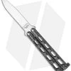 Benchmark Small Silver Butterfly Knife (3.38" Satin Plain) -Buck Knives Store benchmark bm008 bhq 12775 jr