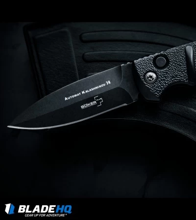 Boker Kalashnikov Dagger Automatic Knife Black Aluminum (3.25" Smokewash D2) 6 Boker Kalashnikov Dagger Automatic Knife Black Aluminum (3.25" Smokewash D2) - Image 4