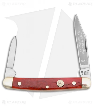 Boker Pen Pocket Knife 2.75" Red Bone 118288SS 3 Boker Pen Pocket Knife 2.75" Red Bone 118288SS