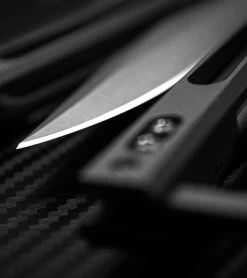 BRS ALT Alpha Beast Balisong Butterfly Knife Titanium (4.5" Stonewash) -Buck Knives Store brs alpha beast alt blade w clip detail cm