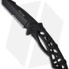 Buck Knives Buck Bones Frame Lock Knife (3" Black Serr) 0870BKX-B