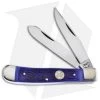 Buck Creek Trapper Pocket Knife 4.125" Blue Pick Bone