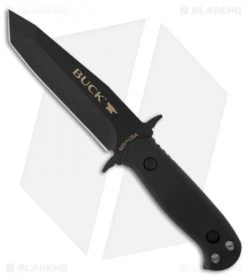 Buck Knives Buck Intrepid-L Black Knife Fixed Blade (5" Black Plain) 0625BKS-B