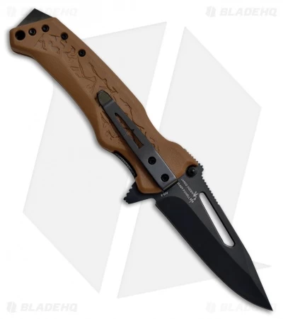 Camillus Canyon NS 8 Spring Assisted Knife Brown GRN - (3.25" Black) 4 Camillus Canyon NS 8 Spring Assisted Knife Brown GRN - (3.25" Black) - Image 2