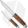 Case Leather Hunter Fixed Blade Two Knife Set (316-5 SS & M3FINN SS) 0372