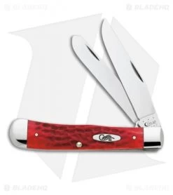 Case Trapper Knife 4.125" Dark Red Bone (6254 SS) 0646