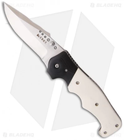 CRKT The Natural Spring Assisted Knife White Bone & G10 (3.88" Satin Plain) 7085 3 CRKT The Natural Spring Assisted Knife White Bone & G10 (3.88" Satin Plain) 7085