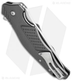 CRKT Ken Onion Outrage Liner Lock Knife Gray Aluminum (3.25" Satin) K320GXP -Buck Knives Store crkt outrage k320gxp side cm