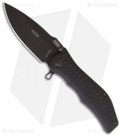 HTM Darrel Ralph Gun Hammer Torpedo SAO Spring Assisted Knife (3.5" Black)
