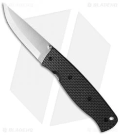 Brisa (EnZo) Birk 75 Liner Lock Folding Knife Black Carbon Fiber (3" Satin)