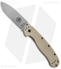 BRK Jeff Randall Avispa Frame Lock Knife Desert Tan (3.5" Stonewash)